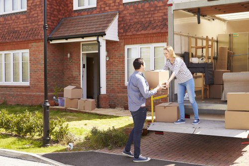 Man and van moving service in Chingford on a residential street