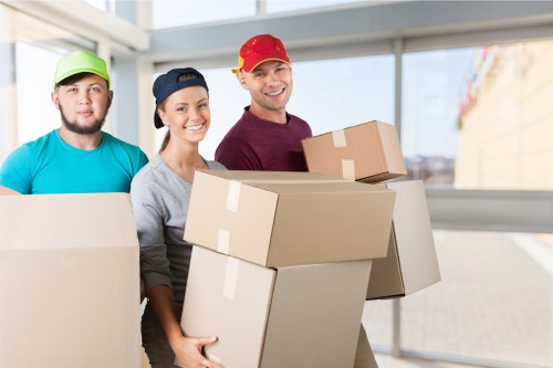 Packing boxes and wrapping materials prepared for a Chingford home move