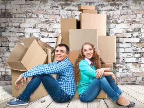 House movers preparing for a residential move in Chingford
