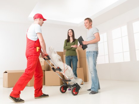 Local team arranging furniture removal in a Chingford home or flat