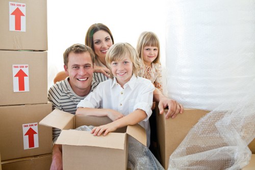 Loading furniture into a removal van for a local move