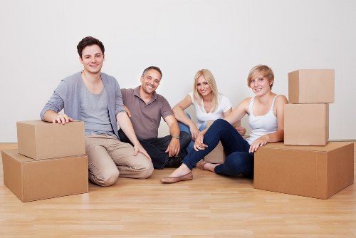 Unpacking boxes and setting up rooms in a new Chingford home